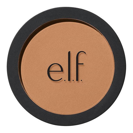 e.l.f. Primer-Infused Bronzer, Long-Lasting, Lightweight & Buildable Powder Bronzer, Delivers A Matte Finish, Vegan & Cruelty-Free, Catching Rays-Velvo Beauty