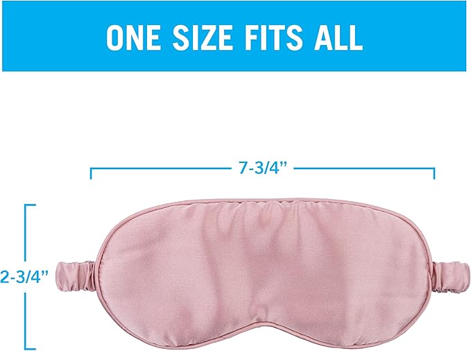 in Flight Mind Mulberry Silk Sleep Mask, Eye Mask for Sleeping with Elastic Headband, Super Soft Sleeping Mask,Comfortable Silk Eye Sleep Mask, Sleep Eye Mask for Night Sleeping, Travel, Nap(Pink)-Velvo Beauty