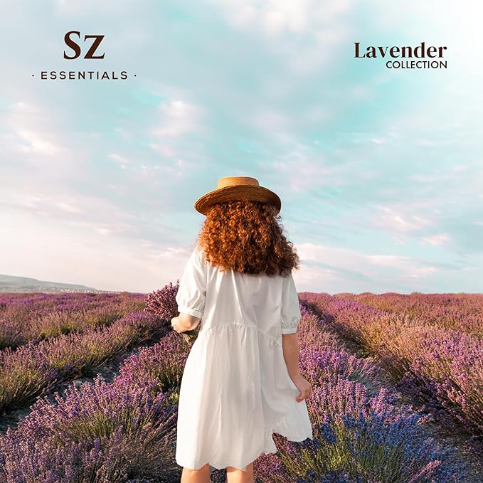 Lavender Essential Oils Collection - Grasse Lavender + High Altitude + Kashmir - Set of 3 Bottles (0.22 Fl Oz - 6.5ml Each)- 100% Pure, Natural & Undiluted - Therapeutic Grade & Vegan-Velvo Beauty