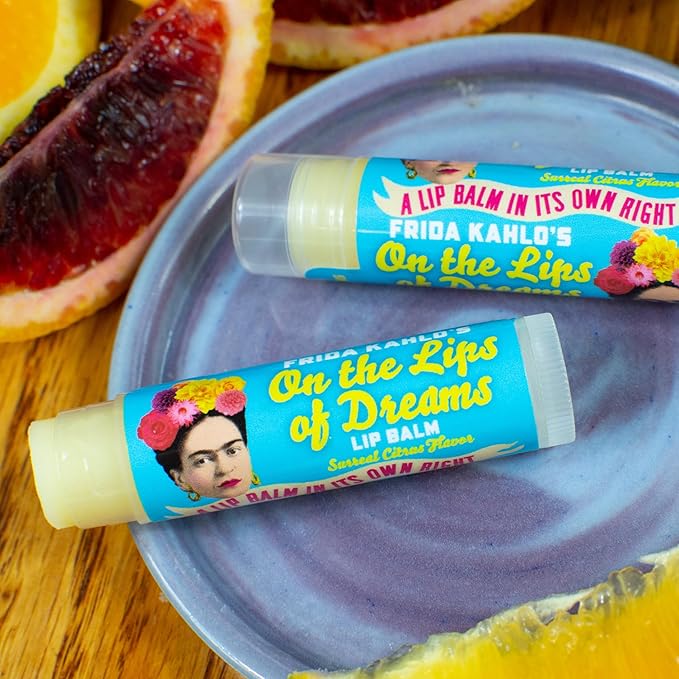 Frida Kahlo's On the Lips of Dreams Lip Balm Tube, Citrus Flavored - Cruelty-Free and Made in the USA from Natural and Imported Ingredients-Velvo Beauty