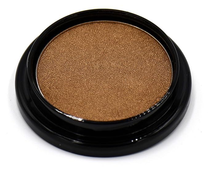 Antique Gold Carmel Bronze Shimmer Pressed Powder Single Vegan Eyeshadow; Talc, Paraben & Cruelty Free-Velvo Beauty