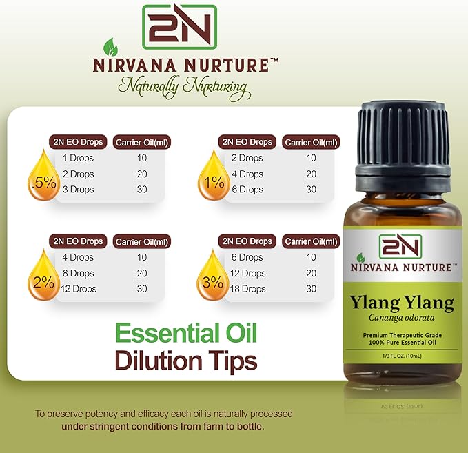 Ylang Ylang Essential Oil 100% Pure Premium Therapeutic Grade, Undiluted - Aromatherapy Diffuser for Calm and Relaxation, Skin Care, Hair Care-Velvo Beauty