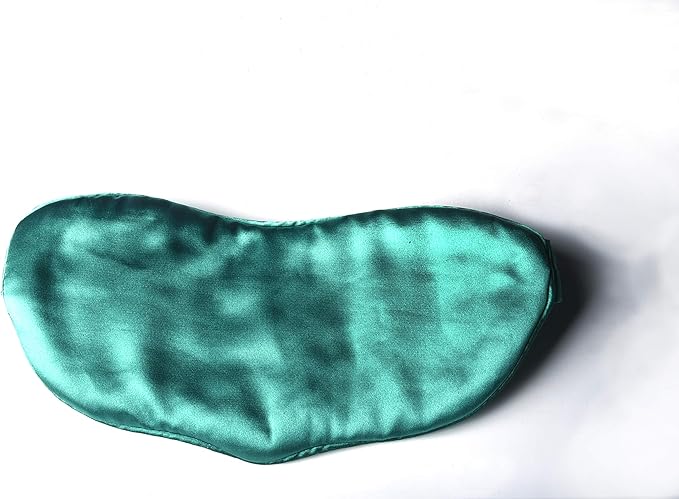 Silk Heated Sleep Eye Mask for Dry Eyes - Stye Treatment Graphene Eye Patches Hot Compress for Eyes, Relieves Dark Circles and Under-Eye Puffiness Belpharitis, Breathable eyeshade for Women Green-Velvo Beauty