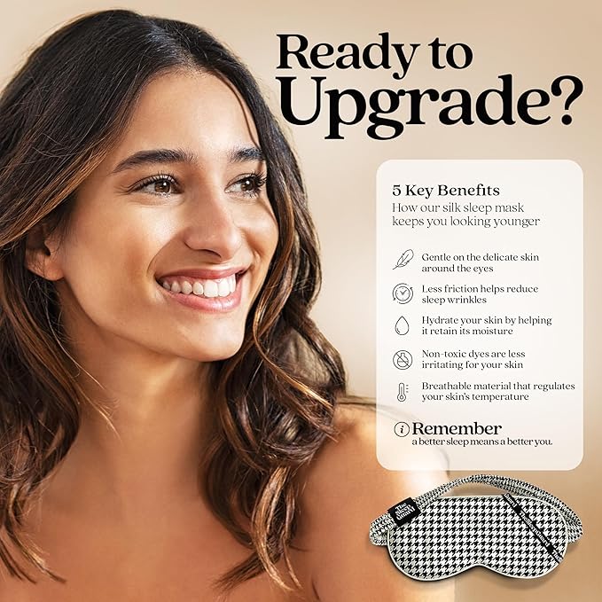 Pure Silk Sleep Mask [100% 6A Mulberry Silk, 22 Momme] Light Blocking Travel Essentials. Eye Masks for Sleeping. Black Oeko-Tex Blindfold. Eye Covers for Men & Women-Velvo Beauty