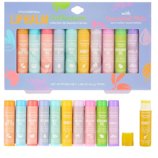 Expressions 10pc Lip Balm Collection -Hydrating Lip Balms Infused- Enriched Lip Balm Set-Velvo Beauty