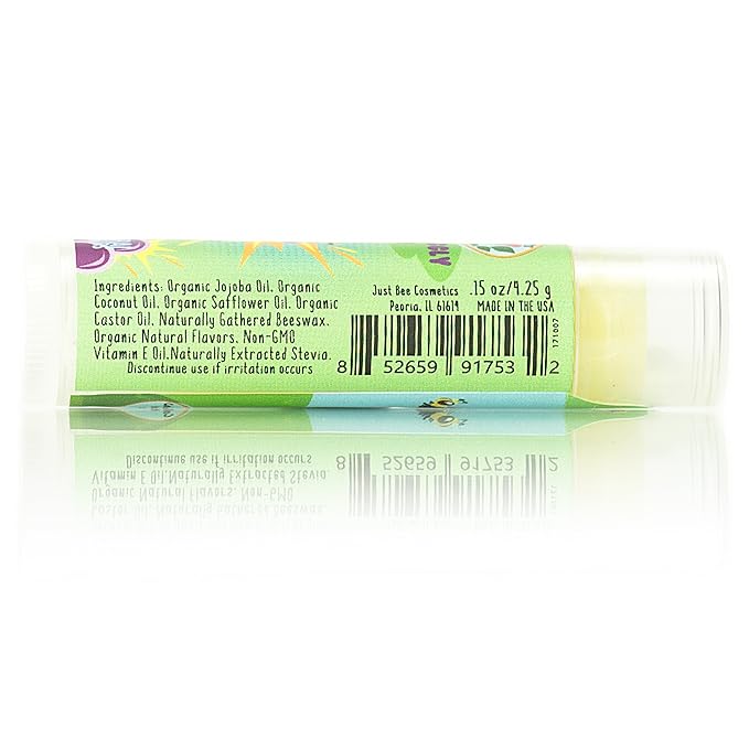 Lappy Lips Organic 100% Natural, Lip Balm Chap stick for Kids, Toddlers (6 flavors) - Organic Essential Oil - for Dry Chapped Lips to Restore and Heal and Make Kids Happy-Velvo Beauty