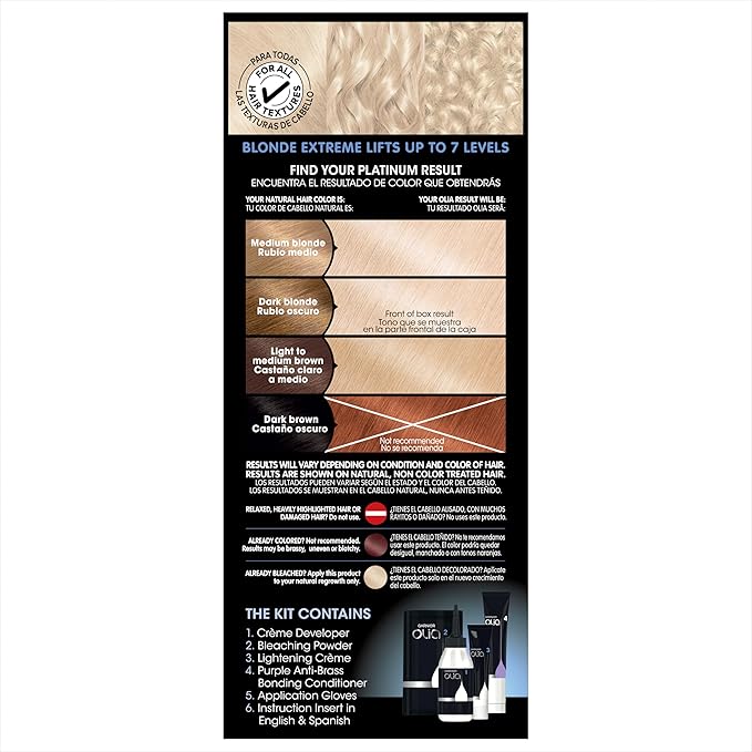 Garnier Hair Color Olia Ammonia-Free Brilliant Color Oil-Rich Permanent Hair Dye, B+++ Bleach Blonde Extreme, 2 Count (Packaging May Vary)-Velvo Beauty