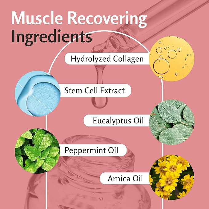 M3 Naturals Arnica Sore Muscle Massage Oil with Collagen, Stem Cells, and Menthol, Anti-Cellulite Therapy for Full Body, Fast-Absorbing Multipurpose Treatment-Velvo Beauty