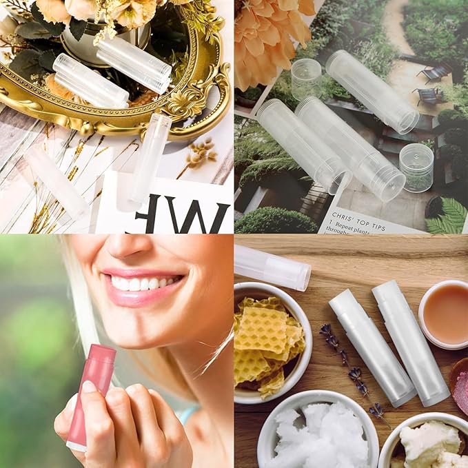 200PCS Lip Balm Tubes with Caps, Clear Lip Balm Tubes Empty Chapstick Tubes Empty Bulk for DIY Lipstick Homemade 3/16 Oz (5.5 ml)-Velvo Beauty