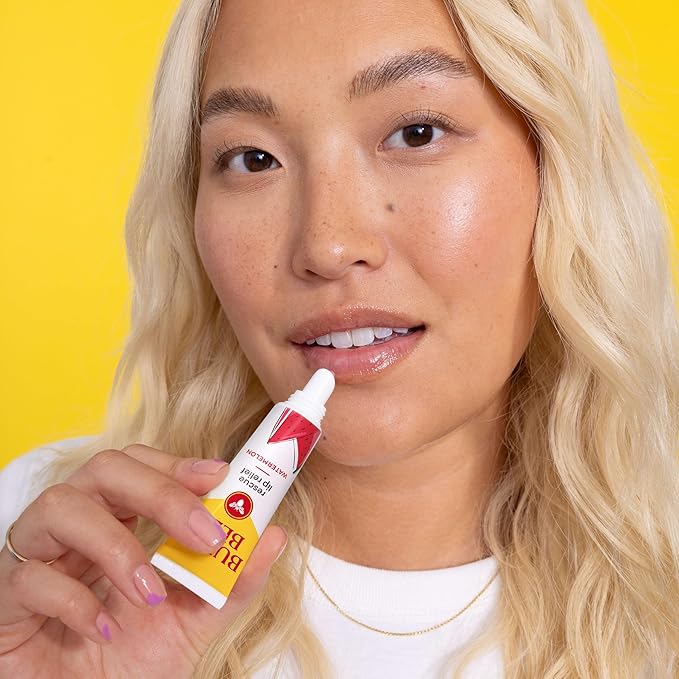 Burt's Bees Rescue Lip Relief, Watermelon, Hydrating Lip Balm for Dry Cracked Lips, with Responsbily Sourced Beeswax and Shea Butter, 100% Natural Origin, 1 Squeezy Tube, 0.35oz-Velvo Beauty