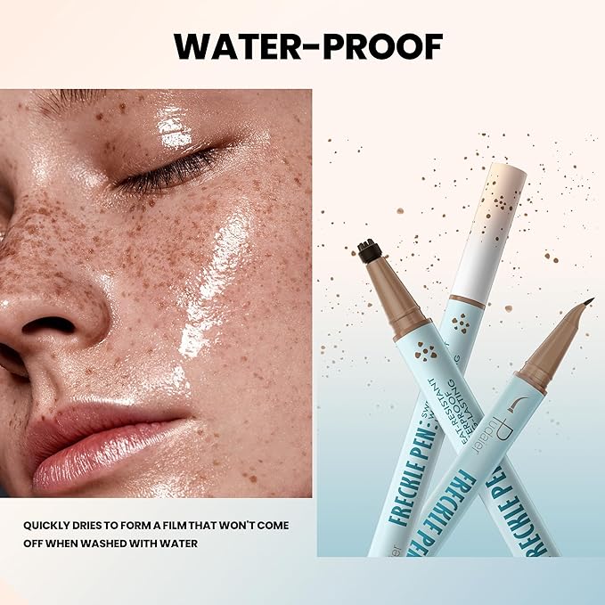 2-in-1 Dual Ended Microblading Freckle Pen & Freckle Stamp,Waterproof Freckle Stamp & Precise 15°Tip for Natural Lifelike Freckle Makeup,Perfect Make up,Last 24Hrs.-Velvo Beauty