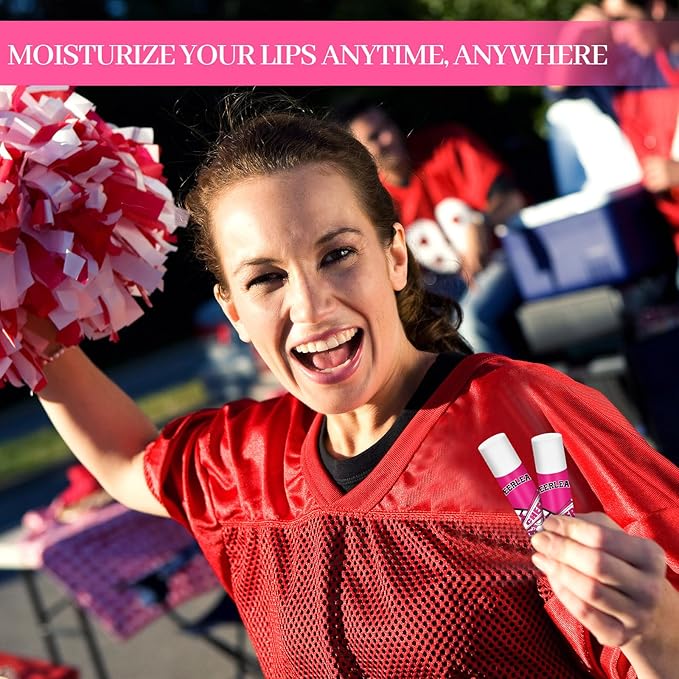 50 Pcs Cheer Gifts Bulk Cheerleading Lip Balm Gifts Moisturizing for Cheerleader Gifts Women-Velvo Beauty