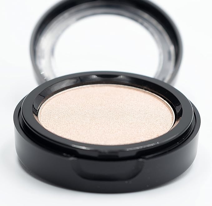 Shiny Warm Sand Beige Taupe Nude Natural Tone Satin Finish Pressed Powder Single Vegan Eyeshadow; Talc, Paraben & Cruelty Free-Velvo Beauty