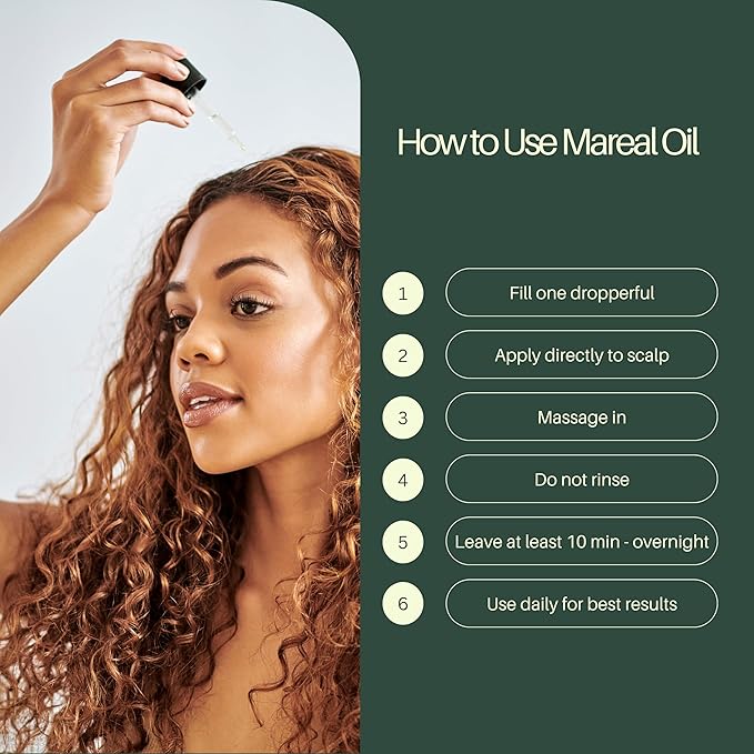 Pure Rosemary Oil for Hair Growth & Scalp Health | Infused with Castor & Coconut Oil | Hair Thickening & Regrowth Treatment for Women & Men | 100% Natural | Up to 2-Month Supply | 1.7 fl oz | MAREAL-Velvo Beauty