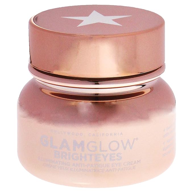Glamglow Brighteyes Illuminating Anti-Fatigue Eye Cream Formulated with Caffeine, Hyaluronic Acid And Peptides, Brightens Dark Circles And Reduce Fine Lines & Wrinkles, 0.5 Oz-Velvo Beauty