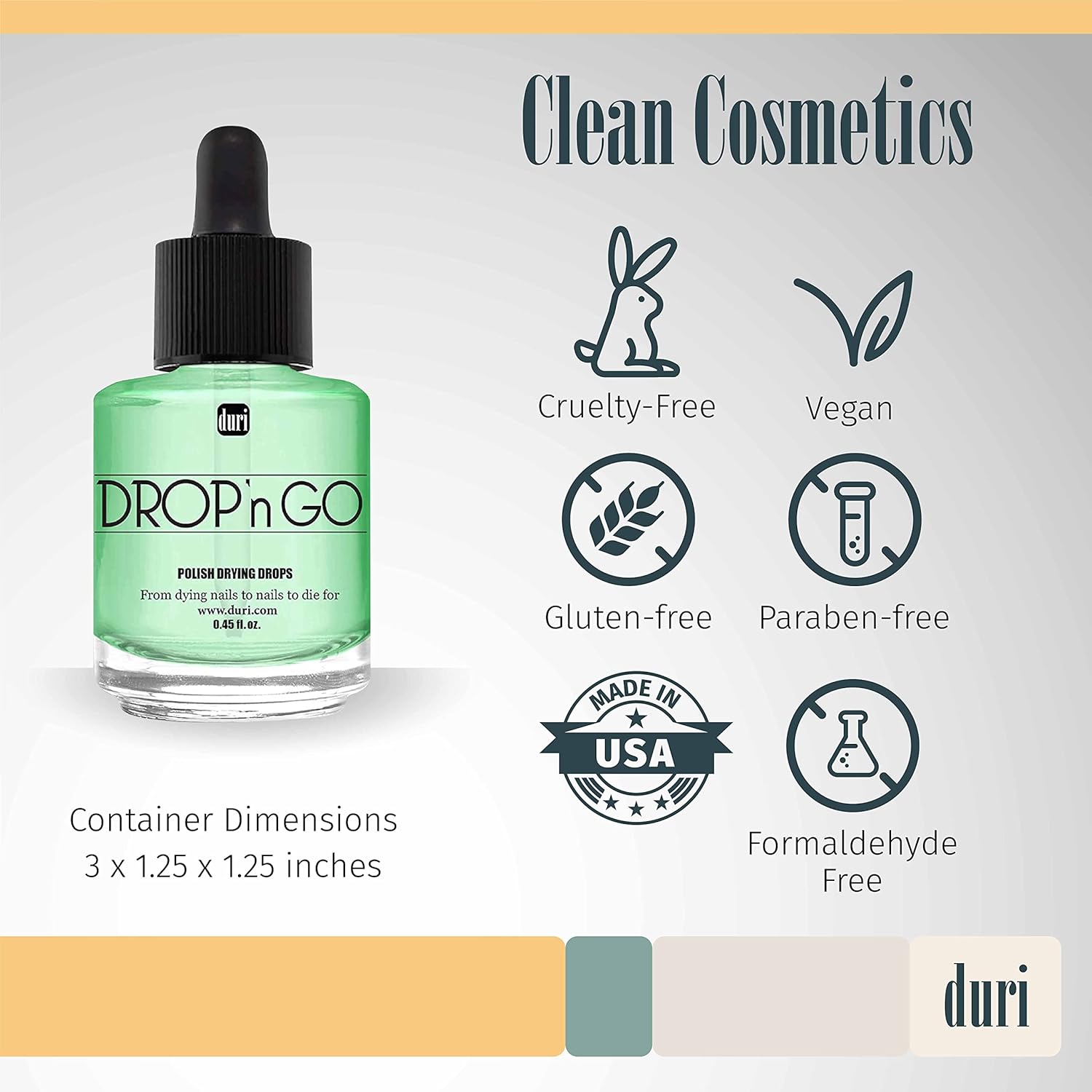 Duri Cosmetics, Drop'n Go Quick Dry Nail Drops (Drop'n Go (Pack of 2))-Velvo Beauty