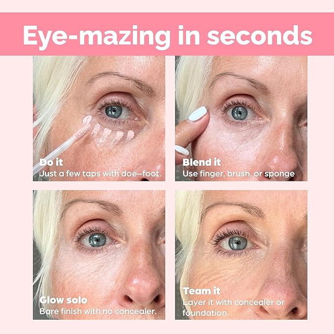 Elizabeth Mott Thank Me Later Under Eye Brightener & Primer – Hydrating Color Corrector for Dark Circles – Lightweight Concealer Base for Mature Skin, Light Shade 5ml-Velvo Beauty