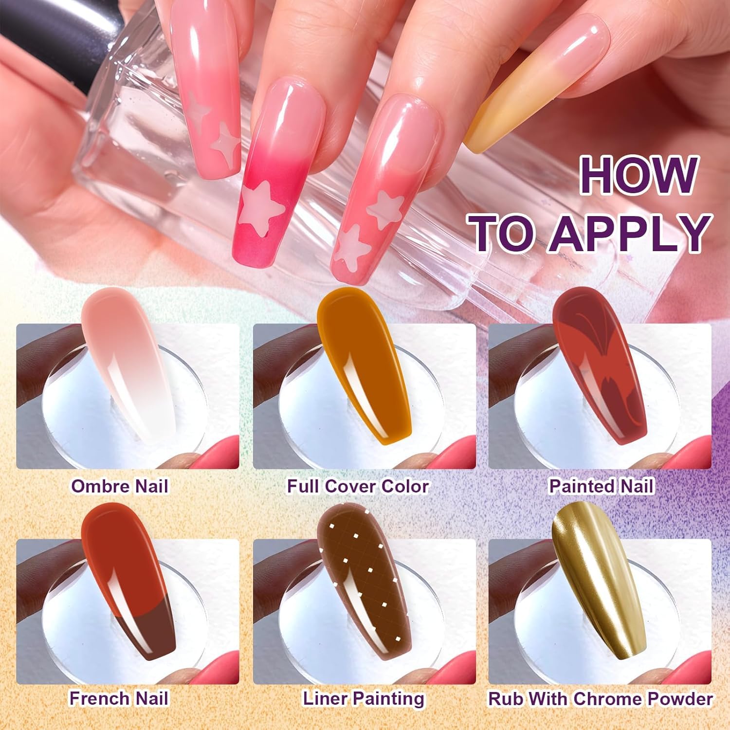 Gradient Painting Gel, 9 Colors Ombre Gel Nail Polish with 100Pcs Nail Sponges &Tweezers Sponging for Pigment Pat Aura Nails, French Manicure DIY Nail Art Ancient City-Velvo Beauty