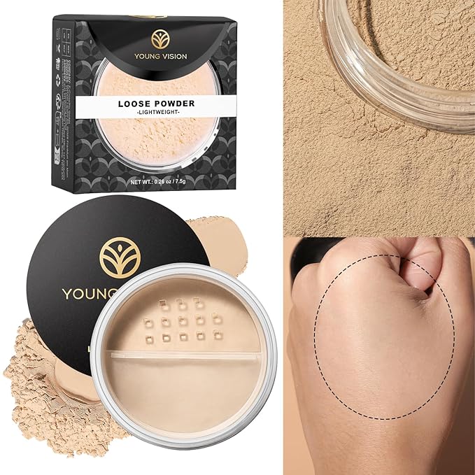 YOUNG VISION Flawless Finish Loose Powder - Translucent Setting Powder, Blurs Fine Lines & Imperfections, Lightweight, Long-Lasting, Suitable for All Skin Types, Makeup Essential…-Velvo Beauty