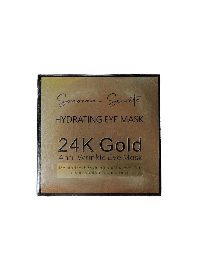 Golden 24K Radiant Under Eye Gel Mask (30 Pairs) Rejuvenating, Hydrating, Moisturizing Therapy for Under Eye Wrinkles, Dark Circles, Puffy Eyes, Refreshing, Revitalizing, Travel-Velvo Beauty
