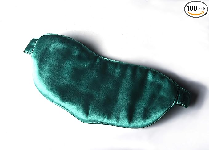 Silk Heated Sleep Eye Mask for Dry Eyes - Stye Treatment Graphene Eye Patches Hot Compress for Eyes, Relieves Dark Circles and Under-Eye Puffiness Belpharitis, Breathable eyeshade for Women Green-Velvo Beauty