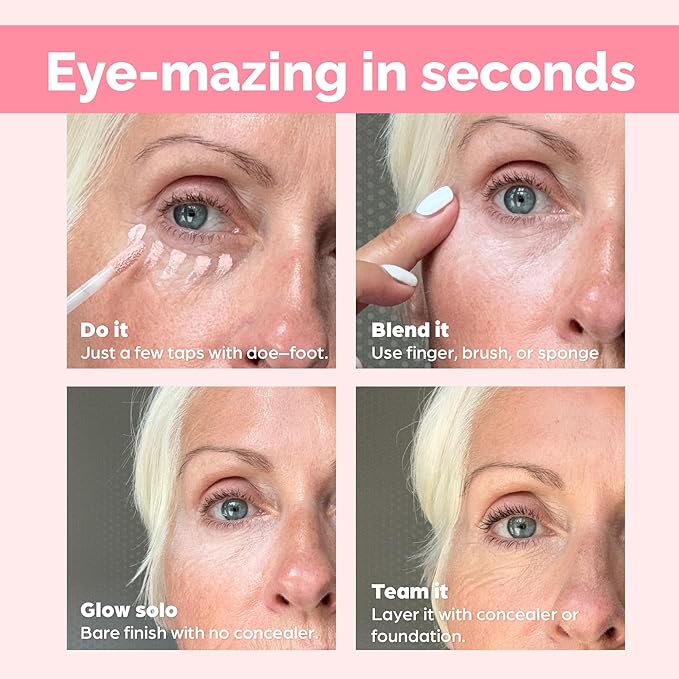 Elizabeth Mott Thank Me Later Under Eye Brightener & Primer – Hydrating Color Corrector for Dark Circles – Lightweight Concealer Base for Mature Skin, Fair Shade 5ml-Velvo Beauty