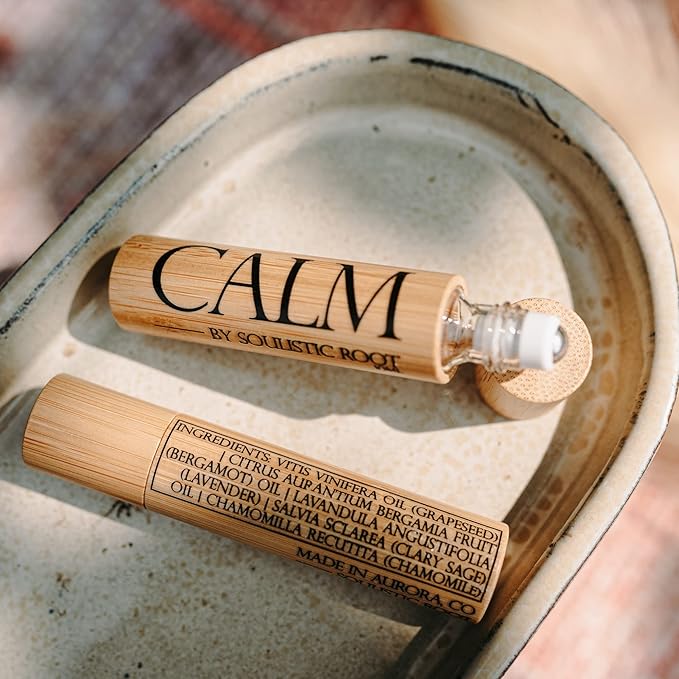 Relaxing Bath Gift Set, Luxury Spa Gifts for Women, Self Care Products for Women and Men, Calm Essential Oil Roller, Oatmeal Lavender Bath Soak & Epsom Salts with Essential Oils-Velvo Beauty