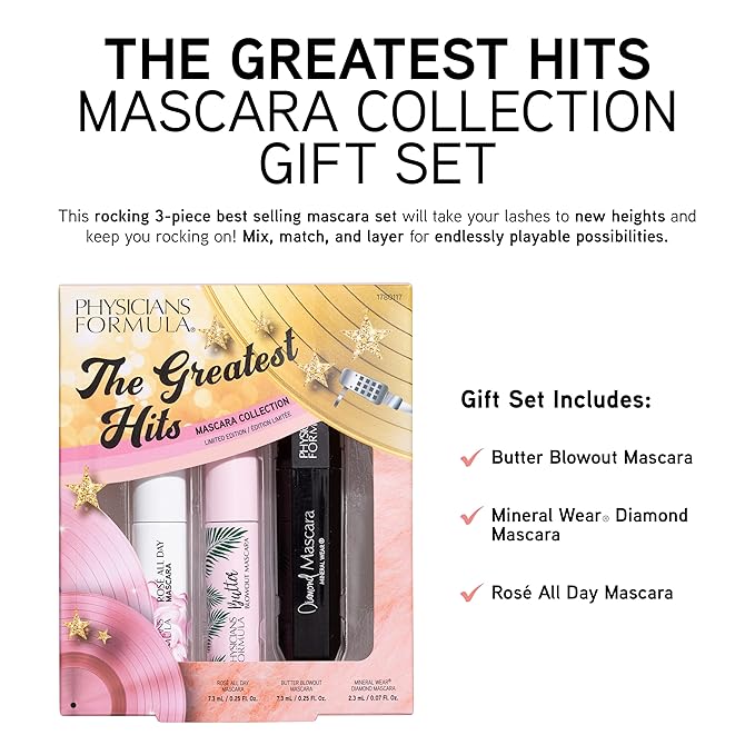 Physicians Formula Holiday Makeup Sets The Greatest Hits Diamond Collection | Mascara, Lip Plumper, Eyeshadow Christmas Gift-Velvo Beauty