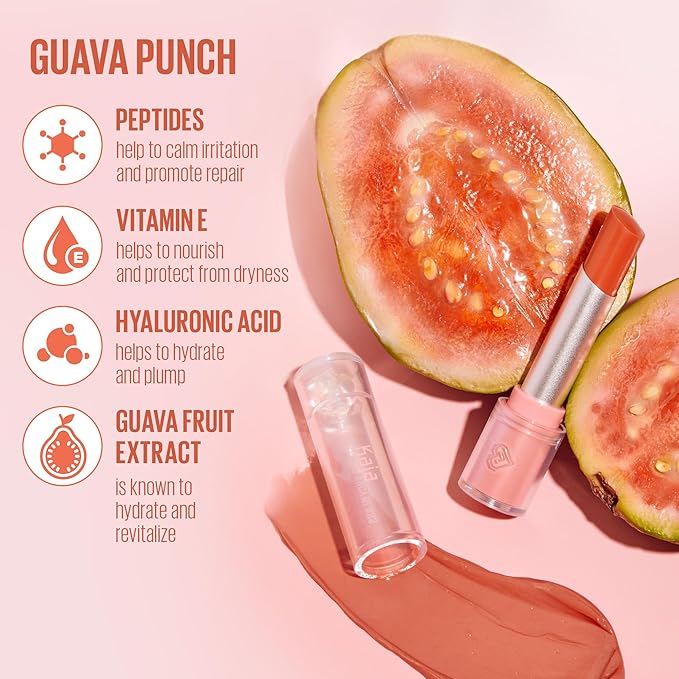 Kaja Juicy Glass Lip Balm | Plumping, Hydrating, Korean Lip Balm, Moisturizing Lip Care, 24hrs Long-lasting Hydration, Nourishing Lip Care | Guava Punch, 0.15 oz.-Velvo Beauty