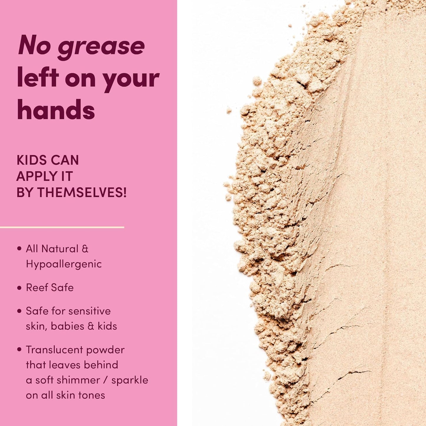 Bada Boom Bada Bling Shimmer Mineral Translucent Sunscreen Powder, Brush on SPF 50 and Sparkles-Velvo Beauty