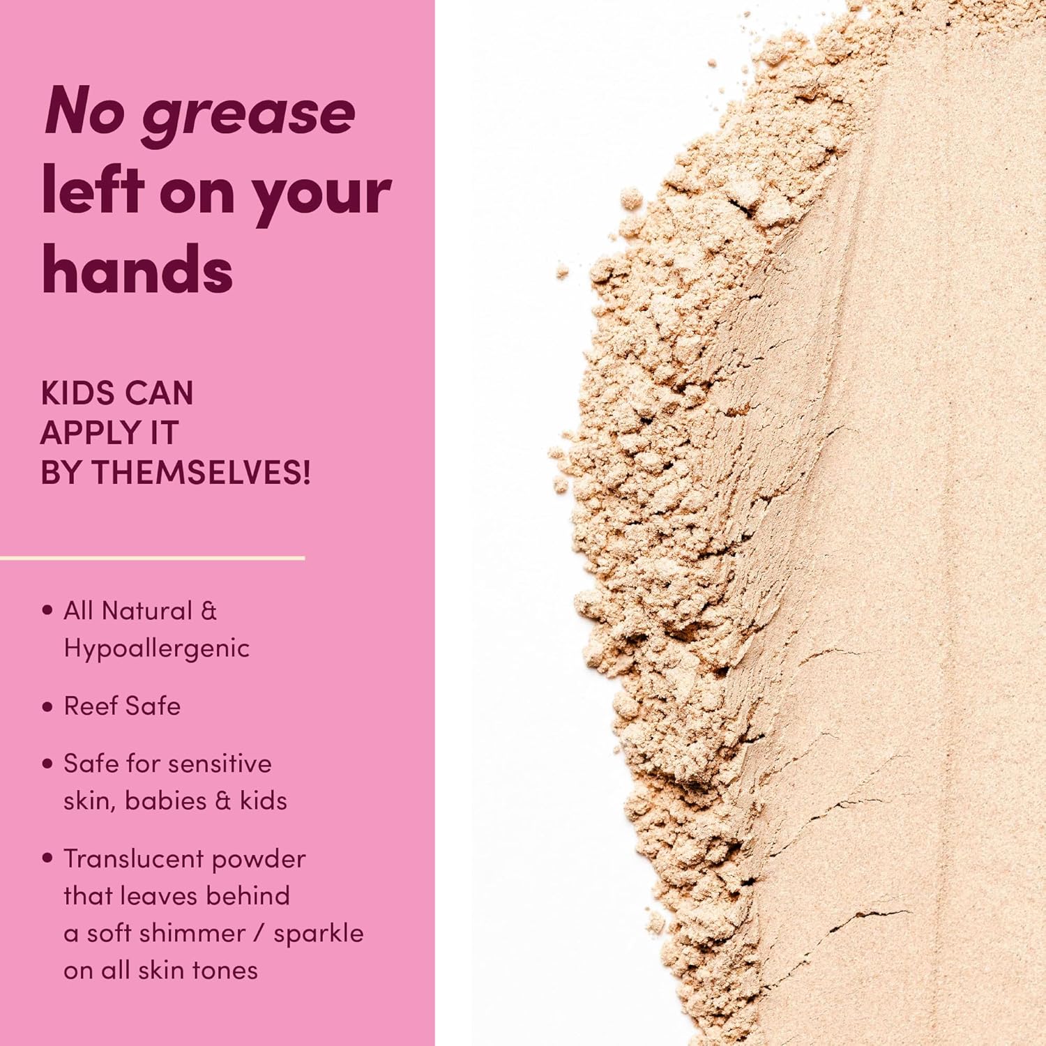 Bada Boom Bada Bling Shimmer Mineral Translucent Sunscreen Powder, Brush on SPF 50 and Sparkles-Velvo Beauty