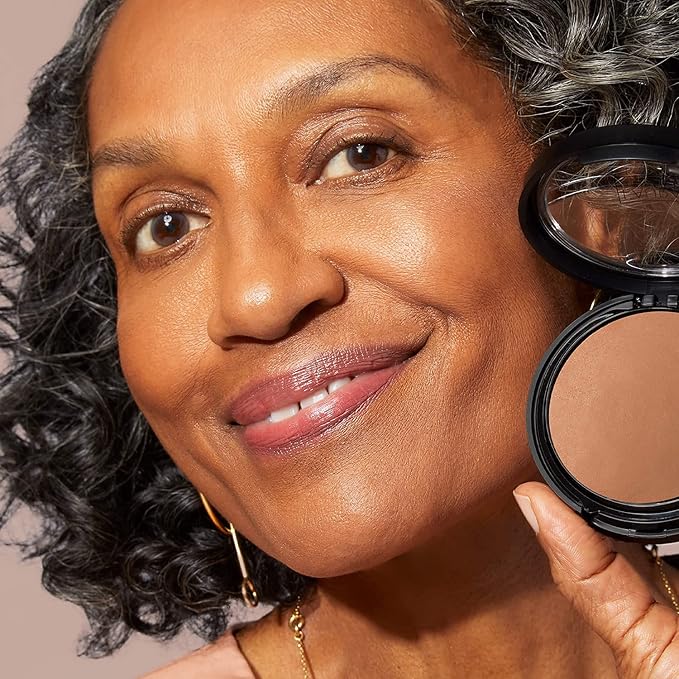 LAURA GELLER NEW YORK Baked Double Take Powder Foundation - Deep - Buildable Medium to Full Coverage - Matte Finish-Velvo Beauty