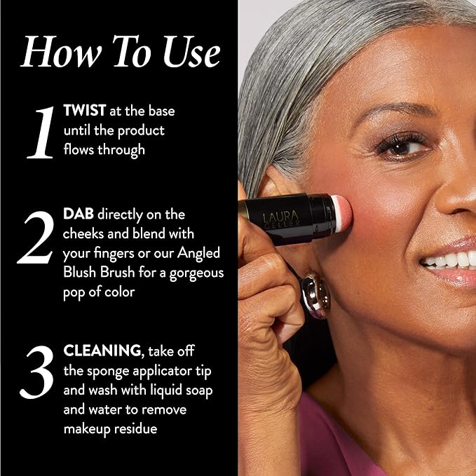 LAURA GELLER NEW YORK Serum Blush Tint, Lightweight Liquid Blush for Cheeks, Weightless Watercolor Sheer Finish, Beautiful Blossom-Velvo Beauty