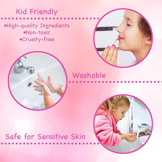 Expressions Cool Glisten & Glitter Makeup Palette 10 Color Eyeshadow Palette & Blush Makeup Novelty Beauty Set, Fold Out Compact with Mirror, Cute Makeup Kit Gifts - Washable, Non-Toxic-Velvo Beauty