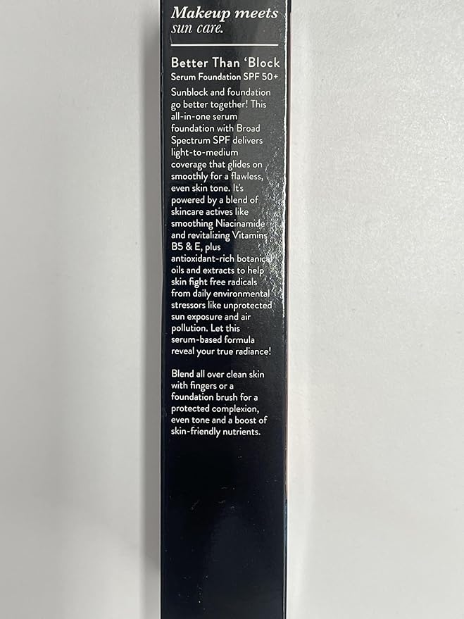 LAURA GELLER NEW YORK Better Than ‘Block Skincare-Infused Serum Foundation with Broad Spectrum SPF 50+, Light-Velvo Beauty
