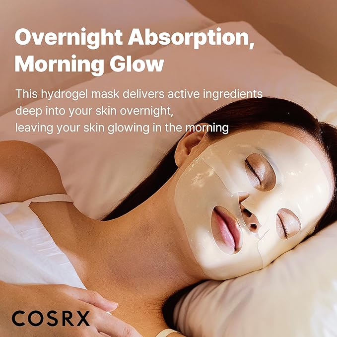 COSRX The Alpha-Arbutin Discoloration Care Hydrogel Face Masks Skincare 3 EA, Collagen Face Mask, Travel Essentials, Overnight Face Mask, Korean SkinCare-Velvo Beauty