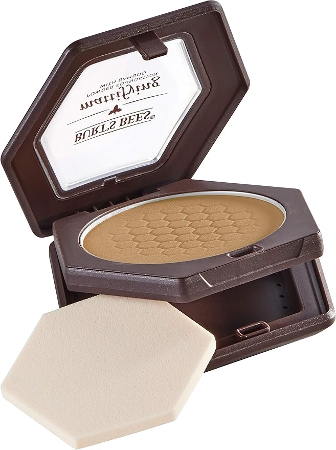 Burts Bees 100% Natural Mattifying Powder Foundation, Nutmeg - 0.3 Ounce (Pack of 2)-Velvo Beauty