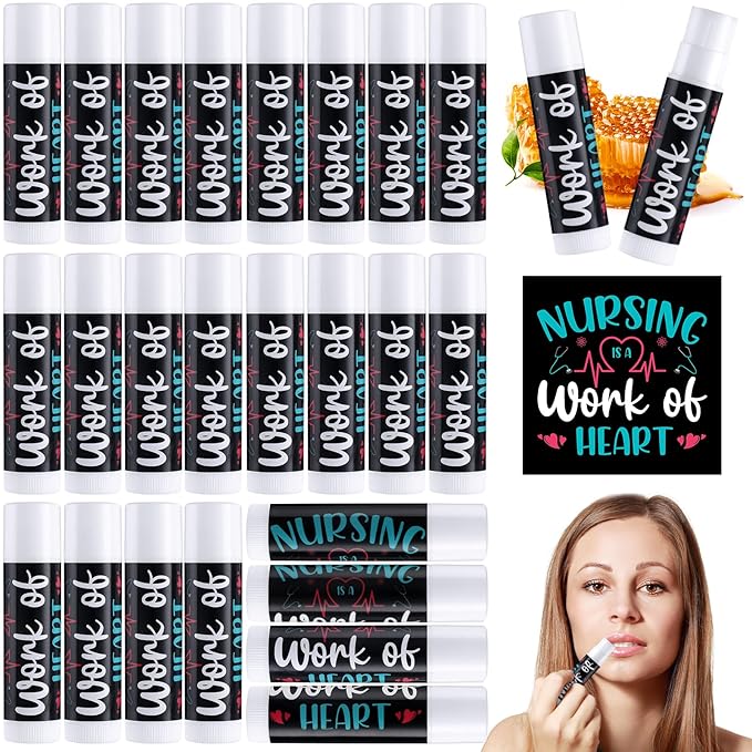 24 Pcs Nurse Appreciation Gifts Bulk Lip Balm Bulk for Women Nurses Thank You Gifts Honey Flavor Lip Balm Nursing Doctor Gifts for Nurse Week Graduation-Velvo Beauty