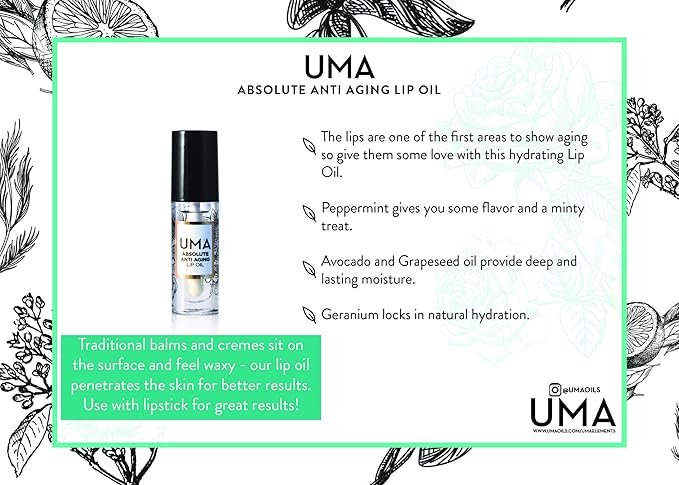 Uma Oils Absolute Anti Aging Lip Oil-Velvo Beauty