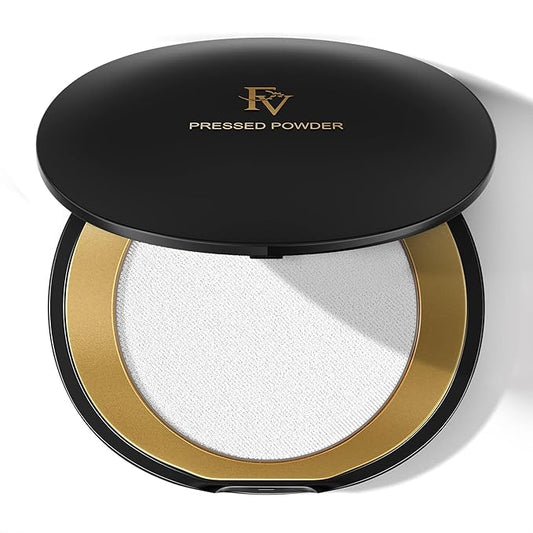 FV Talc-Free Medium Coverage Pressed Powder, Long-Lasting, Oil Control Matte Finish, Translucent Foundation Powder for Light, Medium & Tan Skin Tones, 0.28 Oz, Translucent-Velvo Beauty