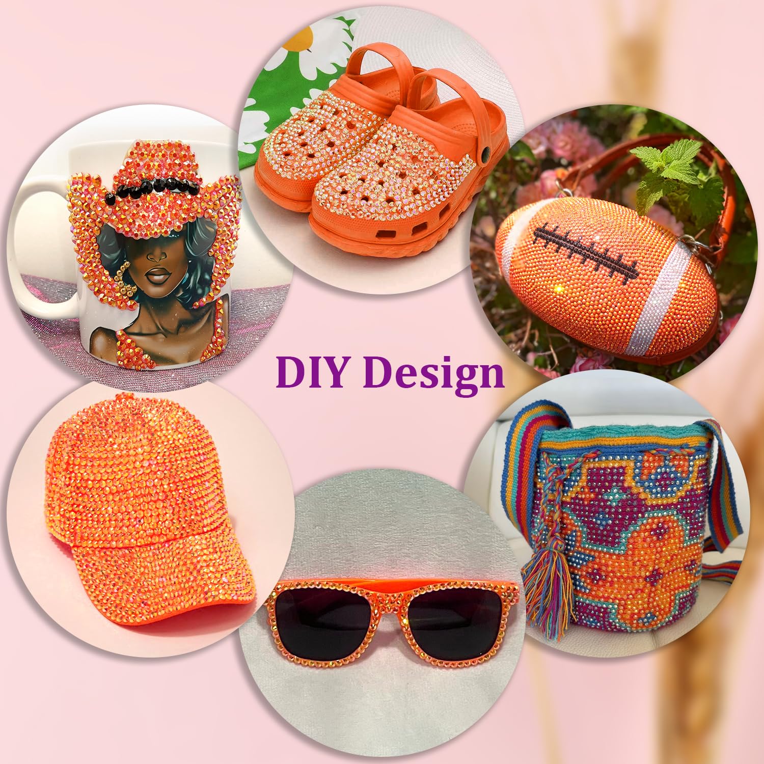 25000Pcs Resin Rhinestones with Tweezers for Crafting, Orange AB 2-6mm Mixed Sizes Non Hotfix Flatback Gems, Bedazzling Crystal for DIY Craft Clothing Mugs Tumblers Shoes Fabric Decor Nail Art-Velvo Beauty