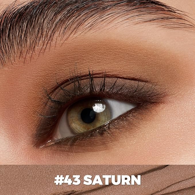 FOCALLURE Shimmer and Matte Cream Eyeshadow Stick,Smooth Brilliant Eye Brightener Pencil for Women,Long Lasting Waterproof Eye Shadow and Liners Makeup,SATURN-Velvo Beauty