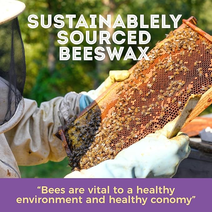 HUNNYBEE Beeswax Pellets 3LB, 100% Pure Bees Wax for DIY Candles, Skin, Body Cream, Face, and Hair Care, Lotions Deodorant, Lip Balm and Soap Making (Pure White, 3 lbs)-Velvo Beauty