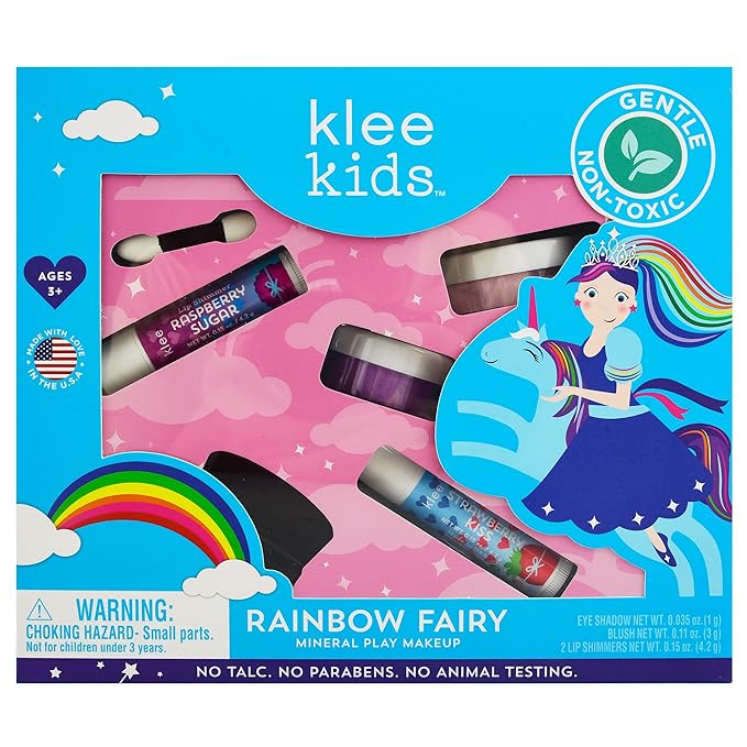 Luna Star Klee Kids Play Makeup Kit. Gentle and Non-Toxic. Kid-Friendly. Made in USA. (Rainbow Fairy)-Velvo Beauty