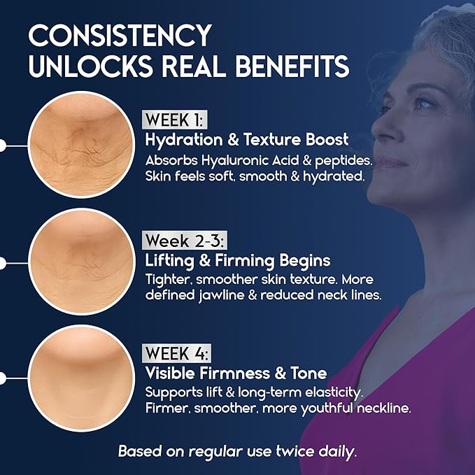 Neck Creams for Tightening and Firming Sagging Skin - Skin Tightening Cream for Face - Decollete & Chest, Under Chin Firming for Older Women - Neck Wrinkles Treatment with Collagen & Hyaluronic Acid-Velvo Beauty