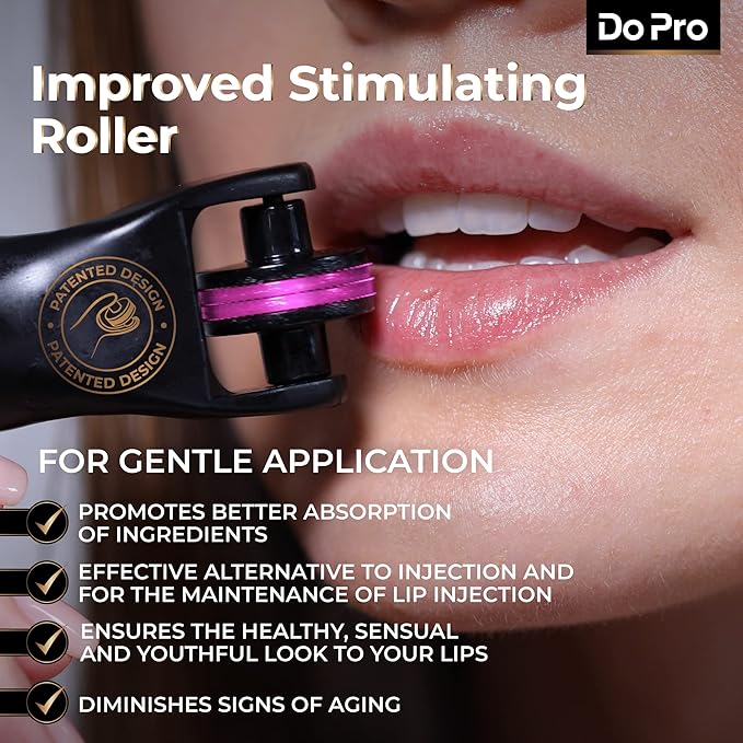 Gentle Lip Lift Stick Boost-In - Plumper Stick with Anti-Aging Stimulating Roller, Plumping Lip Stick with Hyaluronic Acid, Collagen, Vitamin C & E - Volumizing & Hydrating Lip Plumping Serum - 5ml-Velvo Beauty