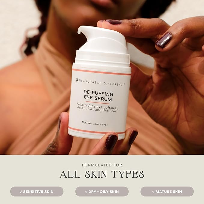 Measurable Difference De-puffing Eye Serum - Hydrating & Illuminating Treatment for Dark Circles, Puffiness, and Wrinkles-Velvo Beauty