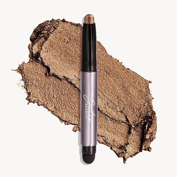 Julep Eyeshadow 101 Crème-to-Powder Eyeshadow Stick Duo + When Pencil Met Gel Sharpenable Multi-Use Longwear Eyeliner Pencil, 3pc Set - Bronze Shimmer, Soft Black & Marmalade Shimmer-Velvo Beauty