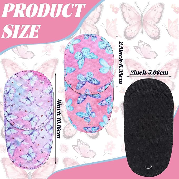 Newcotte 12 Pcs Eye Patch for Kids Girls Boys Reusable Eye Patch for Glasses over the Lens Colorful Eye Patch Toddler Eye Patch Adorable Kids Eye Patches Assorted Eye Patch Cover (Butterfly)-Velvo Beauty