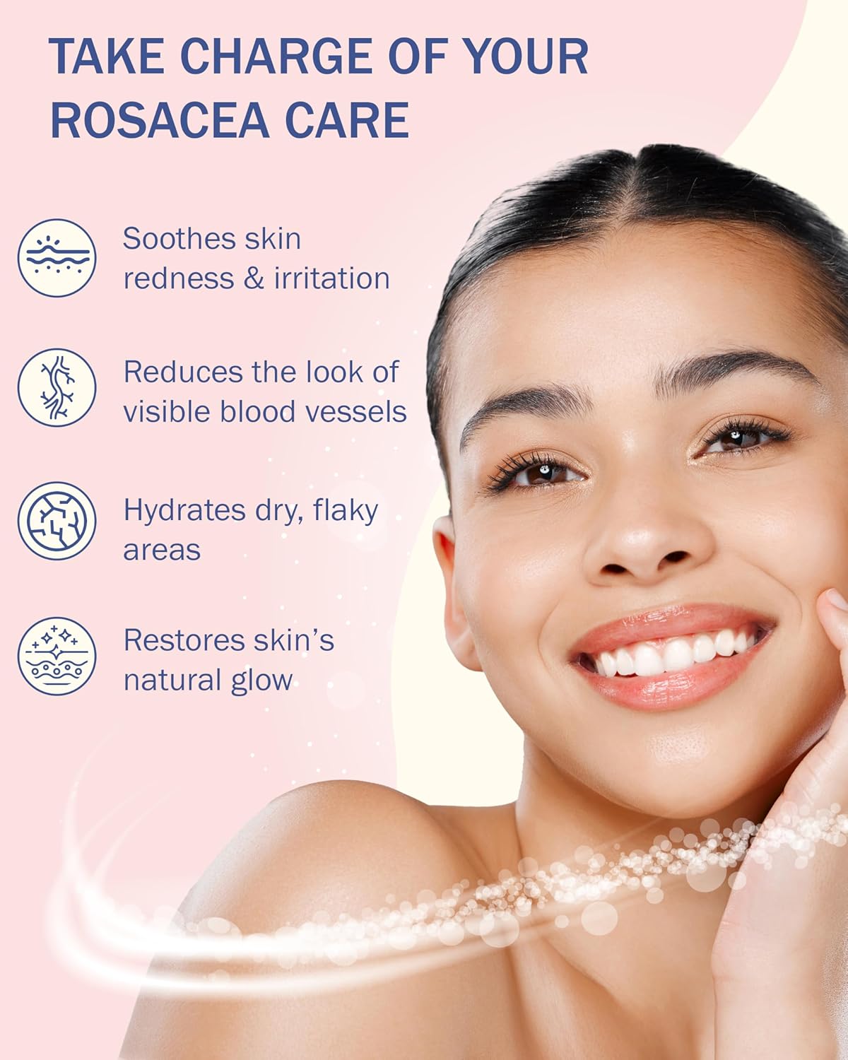 Rosacea Treatment Skincare for Women & Men - Face Wash, Rosacea Cream & Face Serum, Moisturizer Redness Reducing Skin Care with Aloe Vera, Hyaluronic Acid & Fruit Extracts, Made in USA by e70-Velvo Beauty